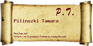 Pilinszki Tamara névjegykártya